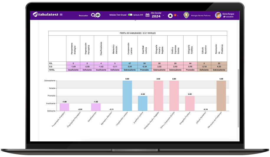 Gráficos de resultados de evaluación