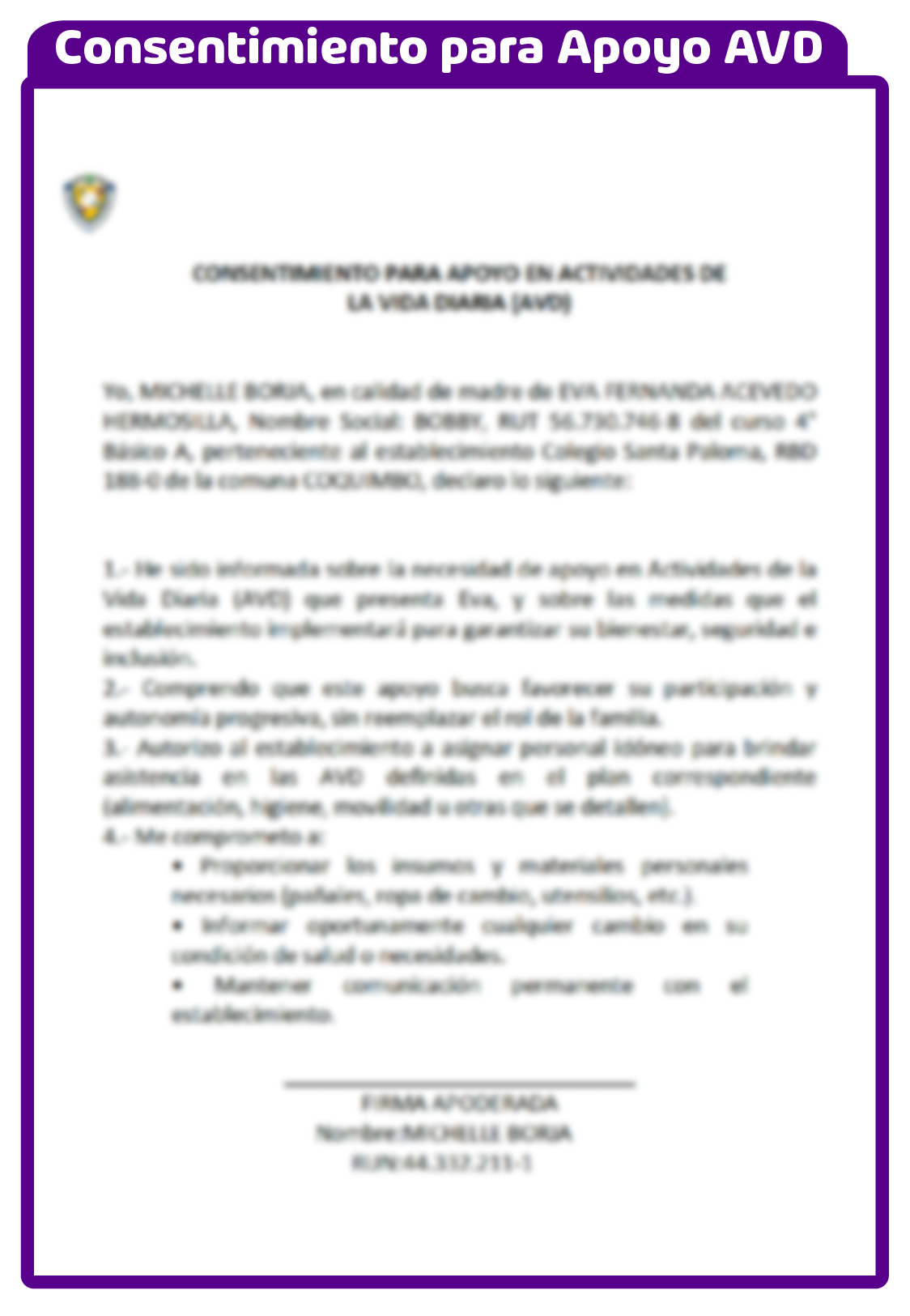 Ejemplo del módulo AVD pantalla 4