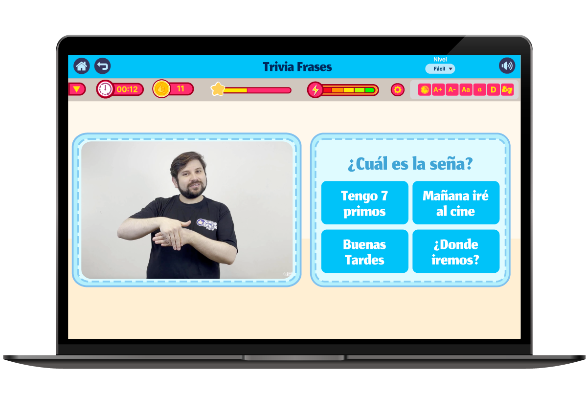 Ejemplos de frases en lengua de señas